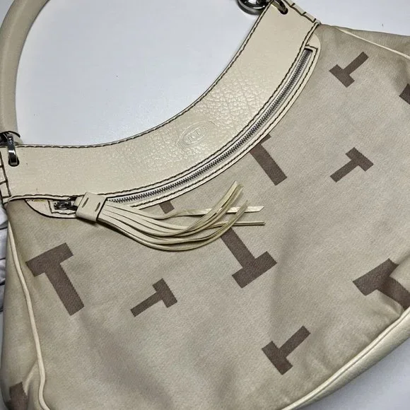 Tod's Canvas Hobo Shoulder Bag*** - Picture 3 of 11